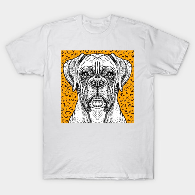 BOXER ink portrait T-Shirt by lautir